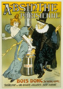 Franse advertentie door Pierre Henri Gelis-Didot en Louis Malteste voor "Absinthe parisienne" ca. 1900