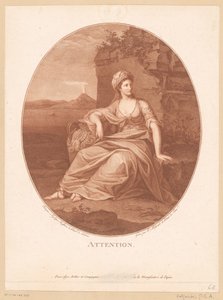 Antieke vrouwelijke figuur in vulkaanlandschap