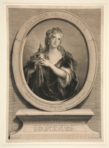 Adrienne le Couvreur door Pierre Imbert Drevet