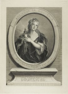 Portret van Adrienne Le Couvreur door Pierre Imbert Drevet