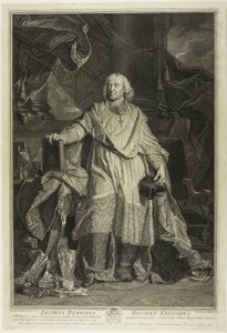 Portret van Jacques Bénigne Bossuet, bisschop van Meaux door Pierre Imbert Drevet