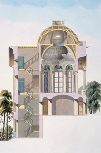 Dwarsdoorsnede van het Paviljoen van Hingene, nabij Antwerpen, uit 