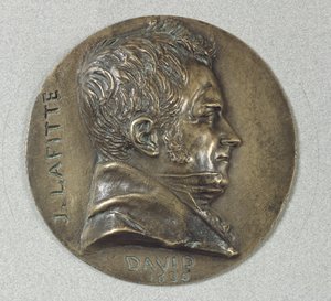Medaille met een portret van Jacques Lafitte (1767-1844) 1830 door Pierre Jean David d