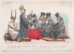 En in deze scheidingszaak, heren, observeer twee dingen uit Metamorfosen van de dag door Pierre Langlumé