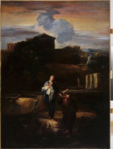 De vlucht naar Egypte door Pierre Louis Cretey or Cretet