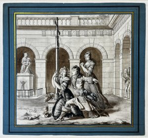 Louis XIV pleit met Louise de La Vallière in het karmelietenklooster in Chaillot