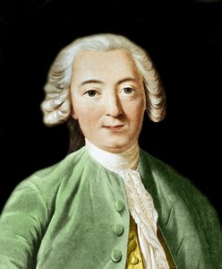 Portretgravure van Claude-Adrien Helvetius (1715-1771) Engelse filosoof - gravure naar Pierre Michel Alix