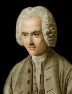 Portret van Jean-Jacques Rousseau (gravure door Pierre Michel Alix)