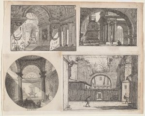 Portiek voor een Cirkelvormige Tempel door Pierre Moreau