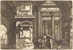 De ingang van een tempel door Pierre Moreau