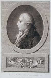 Portret van Francesco Bartolozzi (1727-1815) gegraveerd door Jacques Brouillard (1744-1806) door Pierre Noel Violet