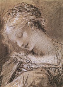 Hoofd van de Maagd door Pierre Paul Prudhon
