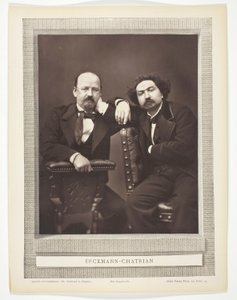 Émile Erckmann (Frans schrijver, 1822-1899) en Alexandre Chatrian (Frans schrijver, 1826-1890) door Pierre Petit