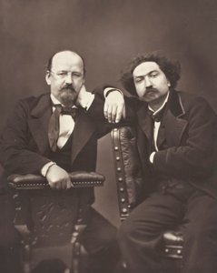 Émile Erckmann Franse schrijver, 1822-1899 en Alexandre Chatrian Franse schrijver, 1826-1890 door Pierre Petit