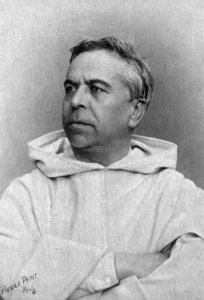 Portret van Dominicaanse monnik Henri Didon, ca.1890-1900 (zwart-wit foto) door Pierre Petit