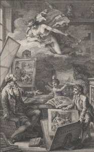 Ter nagedachtenis aan P. FR. Basan, een gravure voor de catalogus van de collectie van P.-F. Basan, 1798