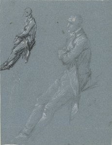 Twee studies van Rutger Jan Schimmelpenninck en een schets van zijn vrouw door Pierre Prud