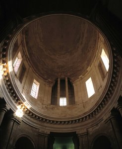 Barokke architectuur: Kapel van de Oude Charité (1679 - 1707), klooster van Marseille, door architect Pierre Puget (1622 - 1694). Interne weergave. Marseille, Bouches-du-Rhône (13).