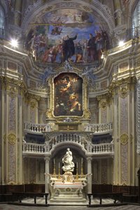 De Onbevlekte Ontvangenis, Santa Maria Immaculate geplaatst op het altaar van de scenografische kapel 1669-70 door Pierre Puget