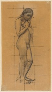 Een Staande Mannelijke Naakt door Pierre Puvis de Chavannes