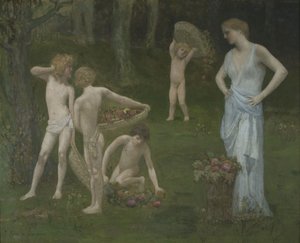 Kinderen in een boomgaard, c. 1886-1888 door Pierre Puvis de Chavannes