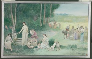 Zomer door Pierre Puvis de Chavannes