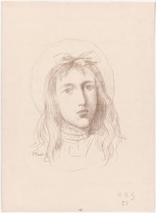 Hoofd van een Jong Meisje door Pierre Puvis de Chavannes