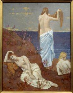 Jonge meisjes aan de kust door Pierre Puvis de Chavannes
