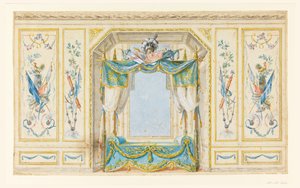 Opstand van de Muur van een Slaapkamer met Alcove door Pierre Ranson