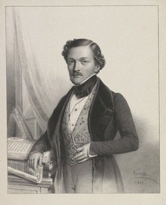 Portret van de zanger Gilbert-Louis Duprez 1806-1896, 1837