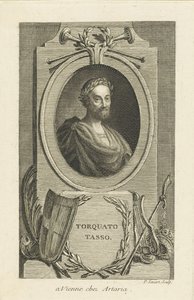 Portret van Torquato Tasso 1544-1595, ca 1770 door Pierre Savart