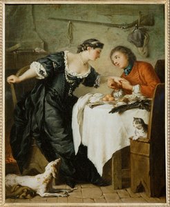 Le faucon - De valk, uit de fabels van Lafontaine ... door Pierre Subleyras