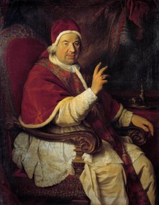 Portret van Paus Benedetto XIV (Benedetto 14) door Pierre Subleyras