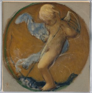 Studie voor Rondel met Putto