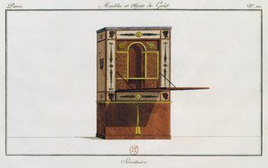 Schrijftafel, plaat 101, illustratie uit Collection de meubles et objects de gout door Pierre de La Mesangere