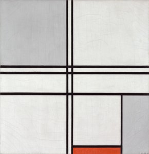 Compositie Nr. 1 Grijs-Rood