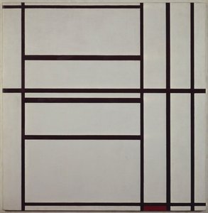 Compositie nr. 1 met grijs en rood 1938-1939