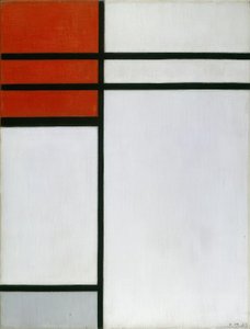 Compositie met rood