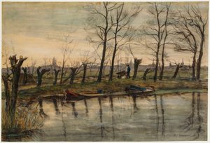 Boer keert terug naar de velden, ca. 1900 door Piet Mondrian