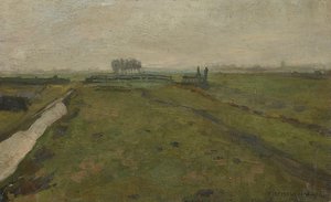 Landschap bij Amsterdam, ca. 1902 door Piet Mondrian