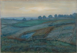 Landschap in de buurt van Arnhem door Piet Mondrian