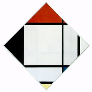 Ruitcompositie in Rood, Zwart, Blauw en Geel, 1925