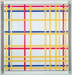 New York City I door Piet Mondrian