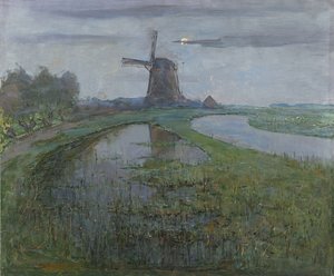 Oostzijdse molen langs de rivier