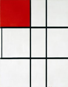 Compositie B (Nr. II) met rood