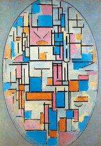 VS, New York, Ovale compositie door Piet Mondrian