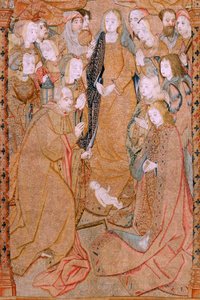 Geboorte van Christus (Nacimiento de Cristo). Derde wandtapijt in de serie. Ca 1500-1502.