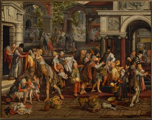Christelijke werken van barmhartigheid door Pieter Aertsen