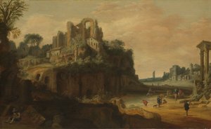 Romeins landschap met ruïnes
