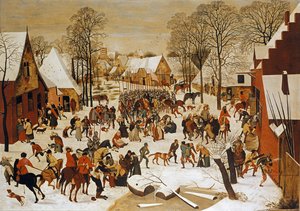 Een winters tafereel met de kindermoord